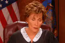 Judge Judy rolls her eyes