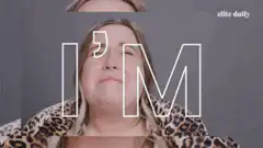 Woman melting with text overlay