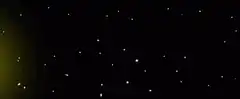 shooting star with rainbow trail
