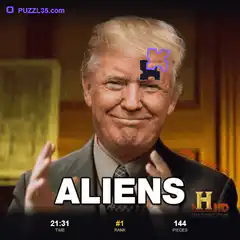 Donald Trump Aliens puzzle game