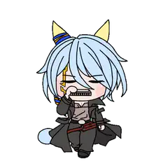 chibi character playing harmonica