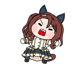 chibi horse girl angry