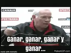 Man shouting ganar ganar ganar