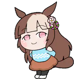 Chibi horse girl smiling