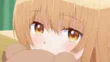 anime girl blushing and looking cute