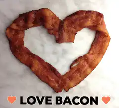 bacon heart love bacon