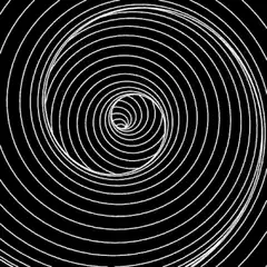 white spiral on black background