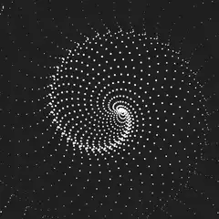white dots spiral vortex animation