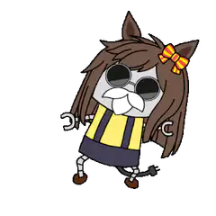 Skeleton horse girl dancing