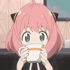 Anya Forger drinking tea