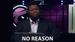 Man shrugs with no reason