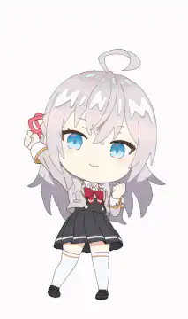 Shiroko holding a red object