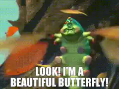 Look! I'm a beautiful butterfly!