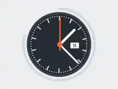 Clock animation with code icon