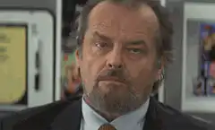 Jack Nicholson flips the bird