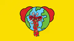 Earth smoking and vomiting money
