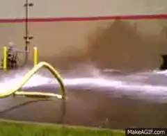 Fire hose whipping around