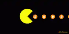 Pac-Man eating Bitcoin