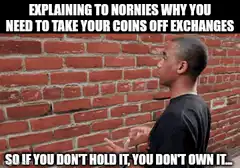Explaining to nornies why you need to take your coins off exchanges