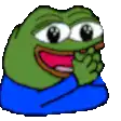 Pepe the Frog excited waving