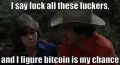 I say fuck all these fuckers bitcoin meme