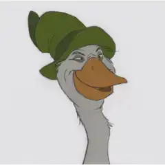 Daffy Duck laser eyes