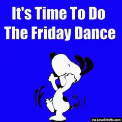 Snoopy doing the friday dance