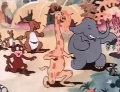 Jungle animals dancing together