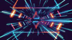 retro synthwave tunnel animation