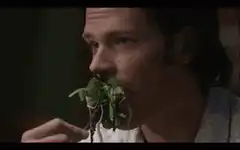Sam Winchester eating greens