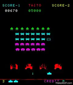 Galaxian arcade gameplay