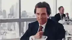 Gordon Gekko eating cereal