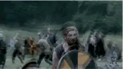 Viking warrior celebrating battle victory