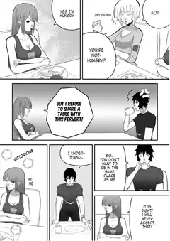 Anime girl refuses to share table with pervert