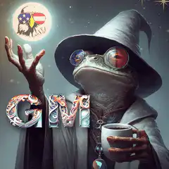 Wizard frog with GMI text