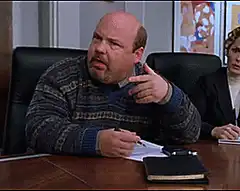 Mr. Mackey explaining with hand gestures