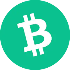Bitcoin logo on green circle