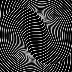 black and white hypnotic spiral