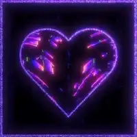 glowing purple heart animation