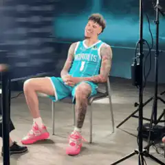 LaMelo Ball laughing and clapping