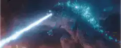 Godzilla fires atomic breath