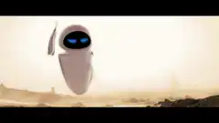 WALL-E flies away from an explosion