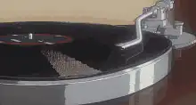 turntable record spinning