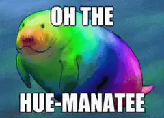Oh the Hue-manatee