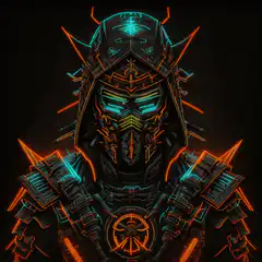 Neon Cyberpunk Samurai