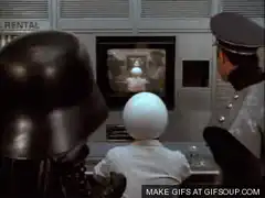 Darth Vader and Stormtrooper watching TV