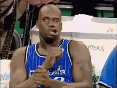 Shaquille O'Neal confused gesture