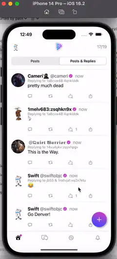 iPhone screen recording of Twitter