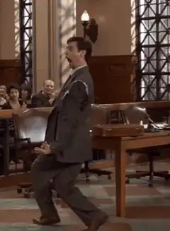 Jerry Seinfeld dancing in court