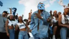 North Carolina Tar Heels fan dancing
